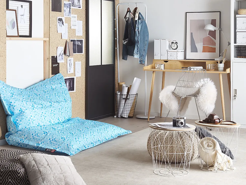 Sitzsackbezug FUZZY 140 cm 180 cm Blau_1168821
