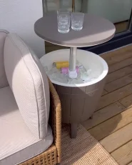 Barek ogrodowy z funkcją chłodzenia SILG 49 cm 49 cm Beżowoszary_1072361