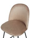 Conjunto de 2 sillas de bar de terciopelo gris pardo ARCOLA_902386