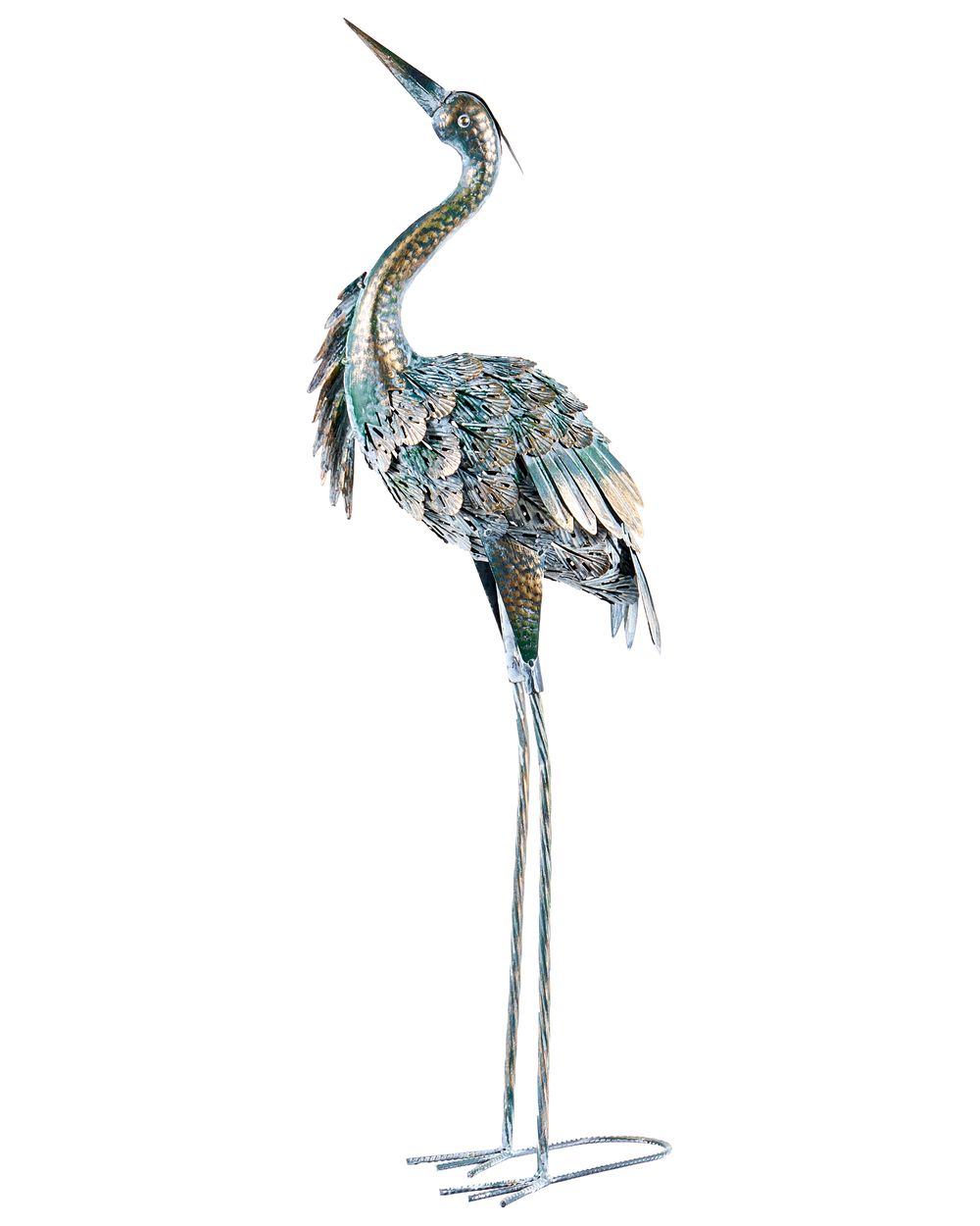 Gartenskulptur BASILAN Reiher 96 cm Bunt