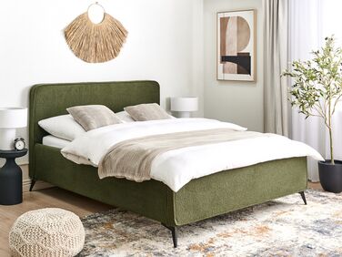 Boucle EU King Size Bed Green VALOGNES