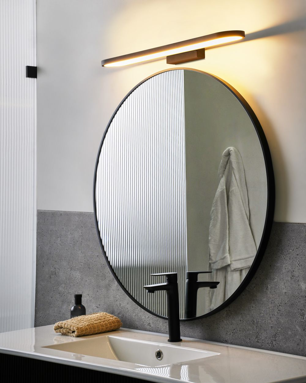 Luminaire LED pour tableau et miroir MIDOU Métal Noir