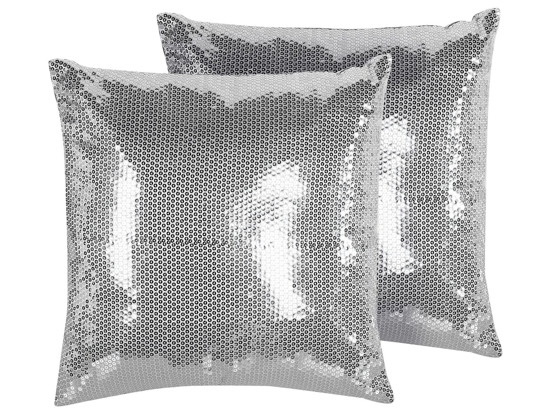 Dekokissen Pailletten silber 45 x 45 cm 2er Set ASTER_770161