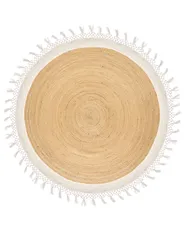 Tappeto MARTS Bianco ø 200 cm Iuta_958886