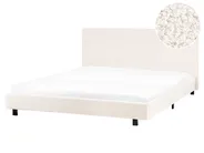 Bed Boucle ALBI 160 x 200 cm (EU King Size) Off-White_981930