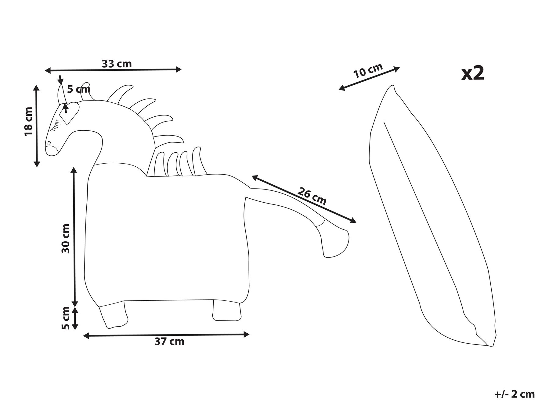 Set of 2 Cotton Kids Cushions Unicorn 45 x 45 cm Pink LAMMI_941670 Set of 2 Cotton Kids Cushions Unicorn 45 x 45 cm Pink LAMMI_941670