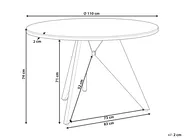 Stół ogrodowy OLMETTO 83 cm 110 cm Szkło Czarny_842922