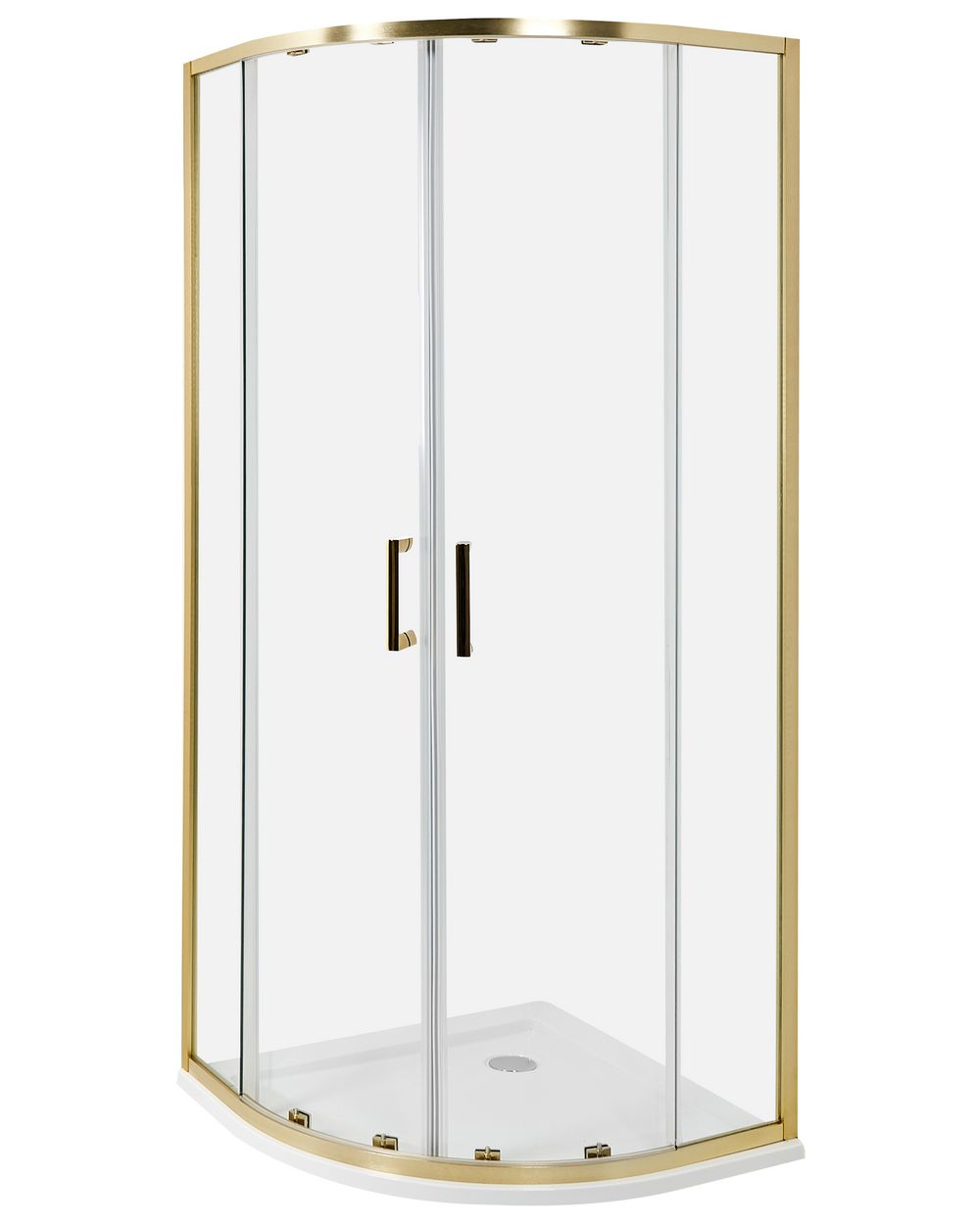 Cabine de douche JUKATAN 80 x 80 x 185 cm Doré