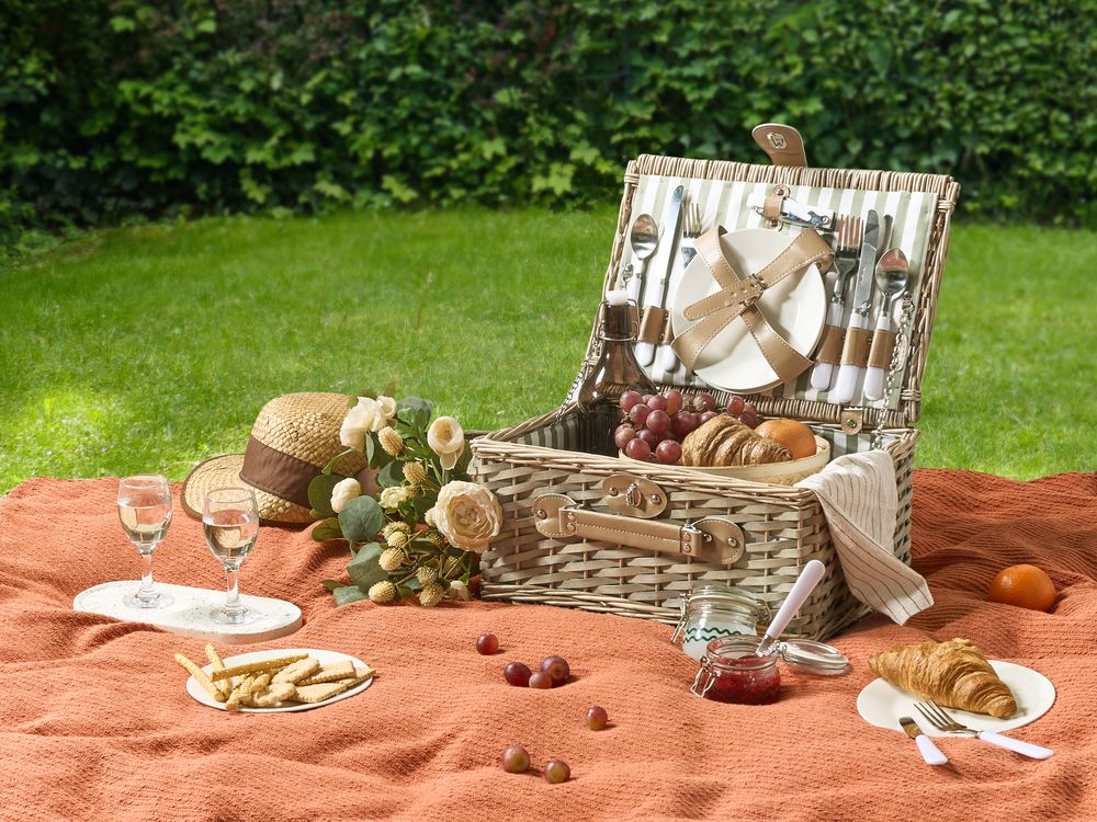 Picknickkorb CLEMENTINE Geflecht Naturfarben