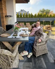 Garden Dining Set 6 Seater MAROS/OLBIA with Cushions Concrete Light Brown_1065810