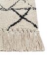 Tapis en coton beige et noir 140 x 200 cm ZEYNE_840036