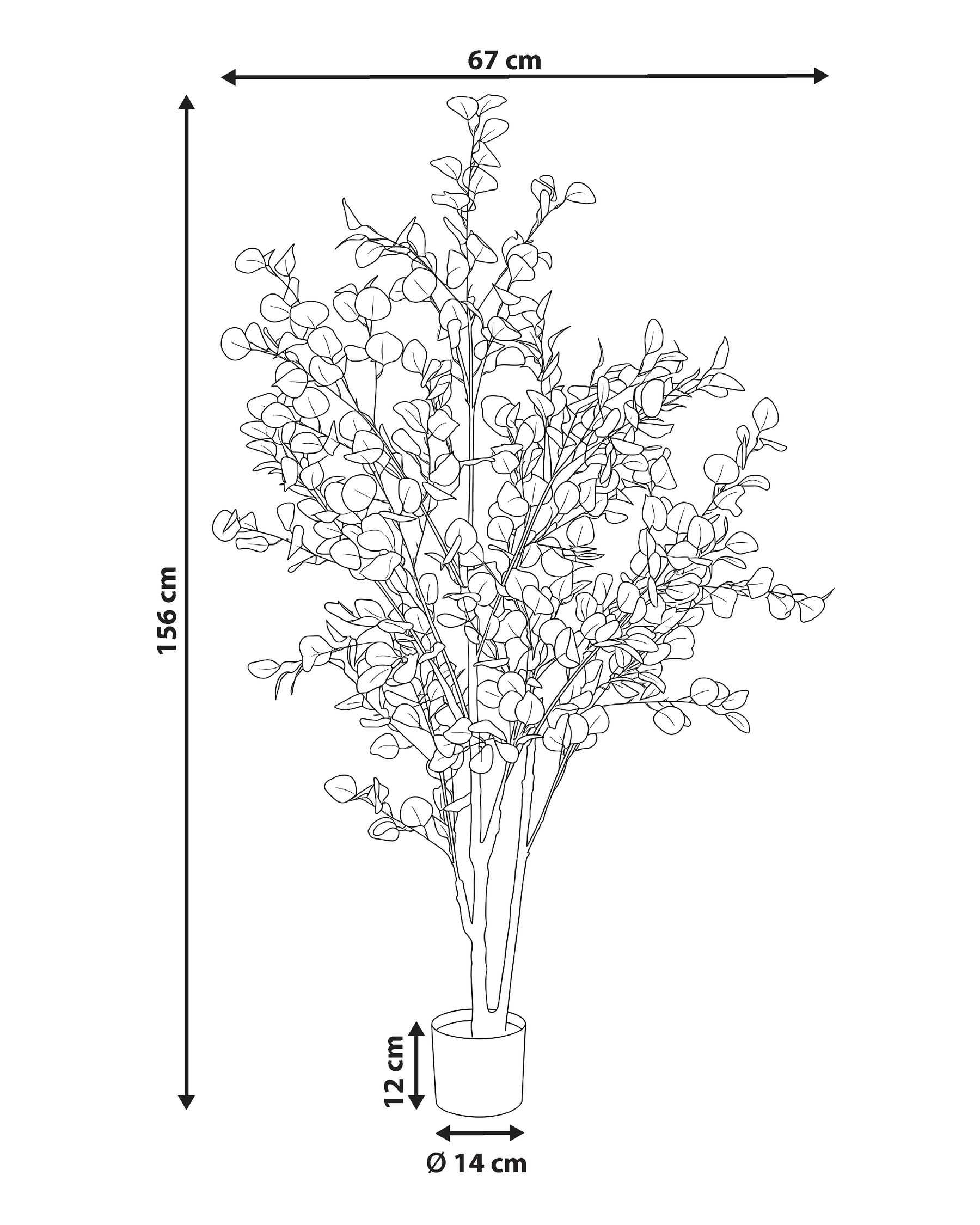Artificial Plant EUCALYPTUS TREE 156 cm Green_1185496