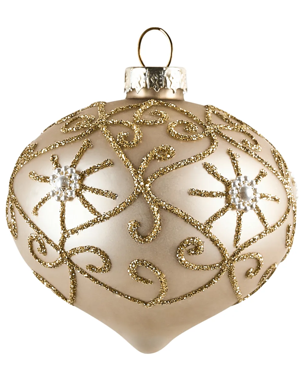 Set of 35 Baubles ICEDROP Glass Blue/ Gold_1028535