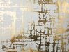 Dekokissen abstraktes Muster Baumwolle weiss / gold 45 x 45 cm 2er Set GARDENIA_770380