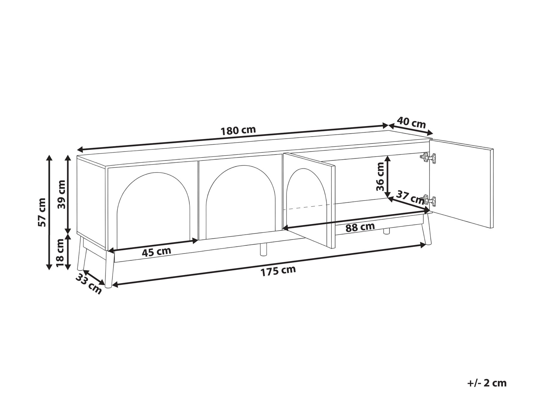 TV Stand BOULIA Light Beige_1169255