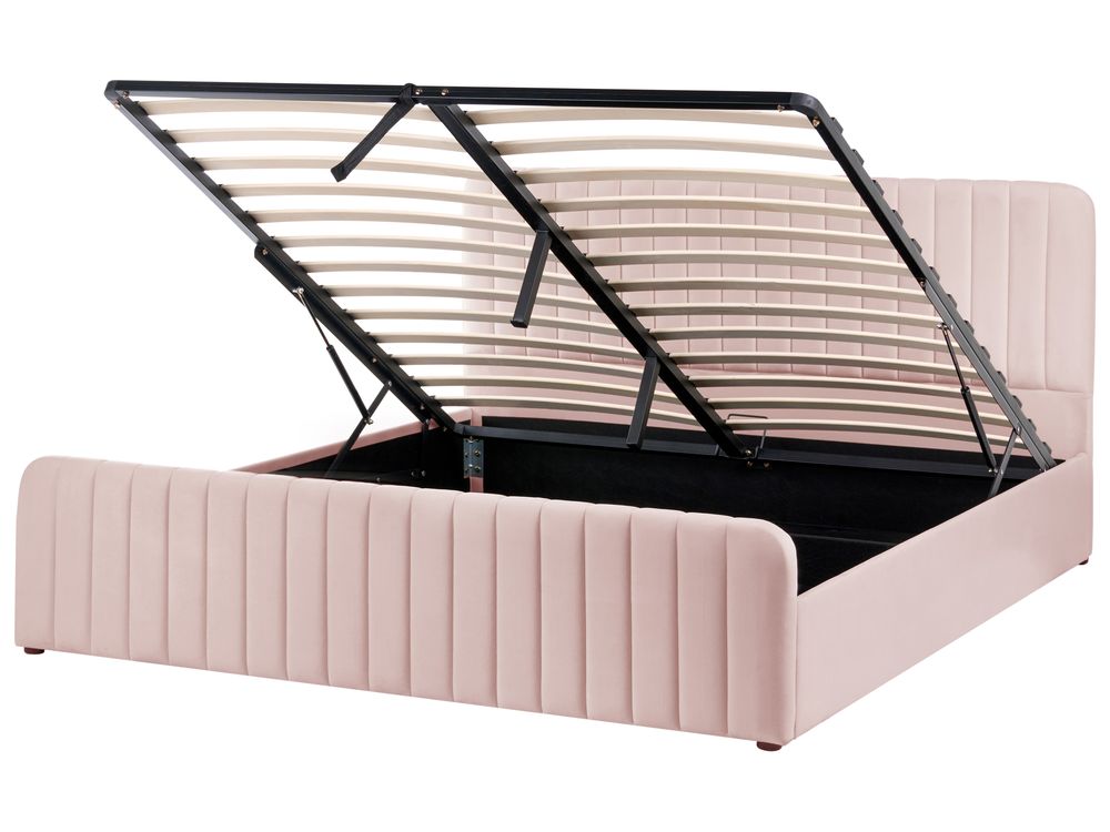 Lit ottoman LUNAN Rose pastel 180 x 200 cm