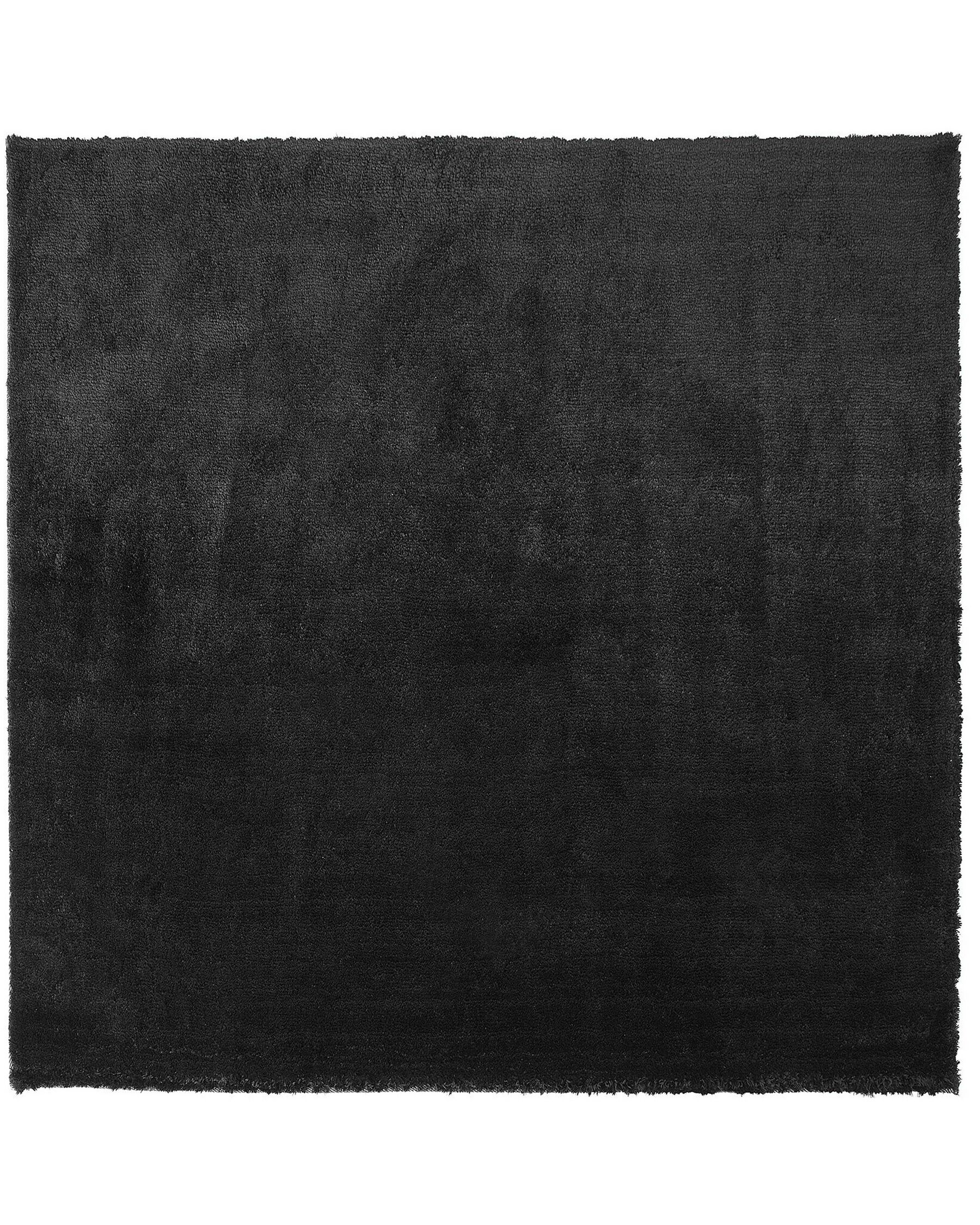Vloerkleed polyester zwart 200 x 200 cm EVREN_758545