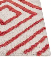 Tappeto HASKOY Rosso 160 x 230 cm Cotone_842982