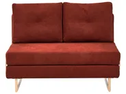 Sofa Bed 2 Seater JERSLEV Fabric Red_1011693