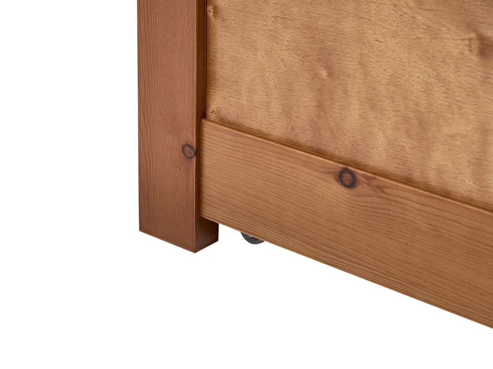 Bed with 2 Drawers OLENDON Pine Wood Brown 120 x 200 cm (EU Small Double)_1068946
