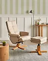 Sillón reclinable EPSE con reposapiés Piel sintética Beige