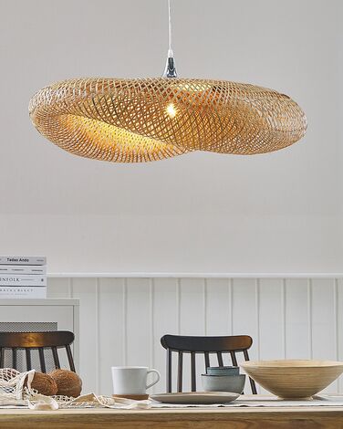 Bamboo Pendant Lamp Light Wood BOYNE Large