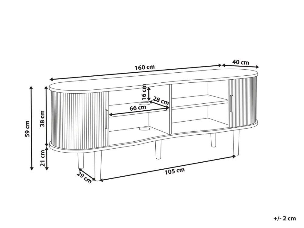 TV Stand LAURA Dark Brown_1166793