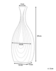 Wazon dekoracyjny THAPSUS 39 cm Ceramika Biały_734304