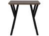 Egyedi Sötét Fa Asztal Fekete Lábazattal 70 x70 cm BRAVO_750550