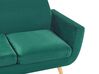 Velvet 3-Seater Sofa Cover Green BERNES_792953