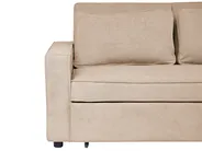 Sofa Bed 2 Seater UTTELA Fabric Light Brown_1079450