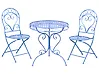 Bistro Set ALBINIA Metal Blue