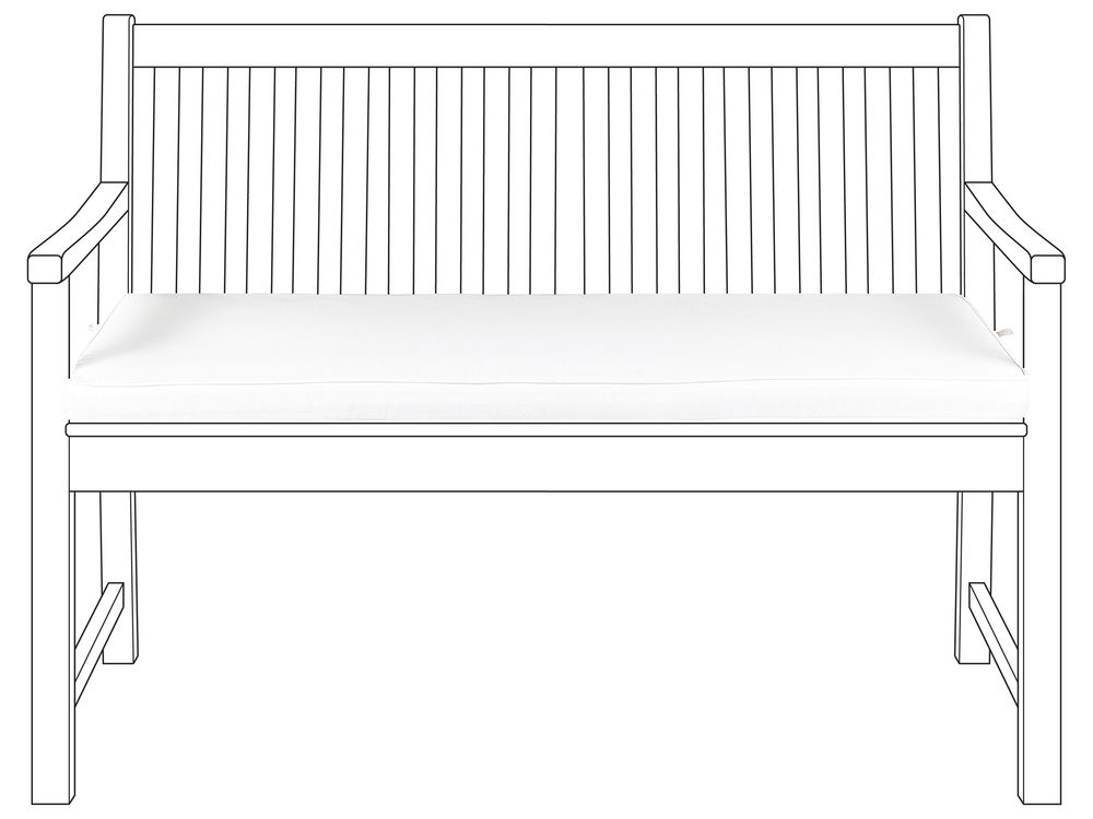 Bench Seat Pad Cushion VIVARA 112 x 54 cm Off-White