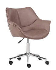 Desk Chair NEWDALE Faux Leather Light Brown_934244