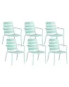 Conjunto de 6 sillas de jardín TERENZO Metal Verde menta