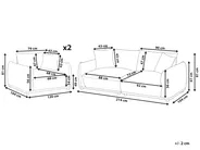 Set da salotto 5 posti JUBEK Velluto Marrone_1074600