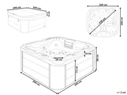 Outdoor Hot Tub with LED LASTARRIA White_818699