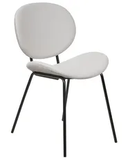 Set of 2 Dining Chairs LUANA Velvet Light Grey_881207