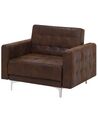 Faux Leather Armchair Brown ABERDEEN_796294