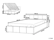 Sommier com arrumação LAURESSES Tecido Creme claro 120 x 200 cm_1150891
