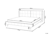 Bett mit Lattenrost Samtstoff SENLIS 160 x 200 cm Grau_740849