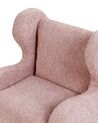 Kids Boucle Armchair Pink FARUM_923751