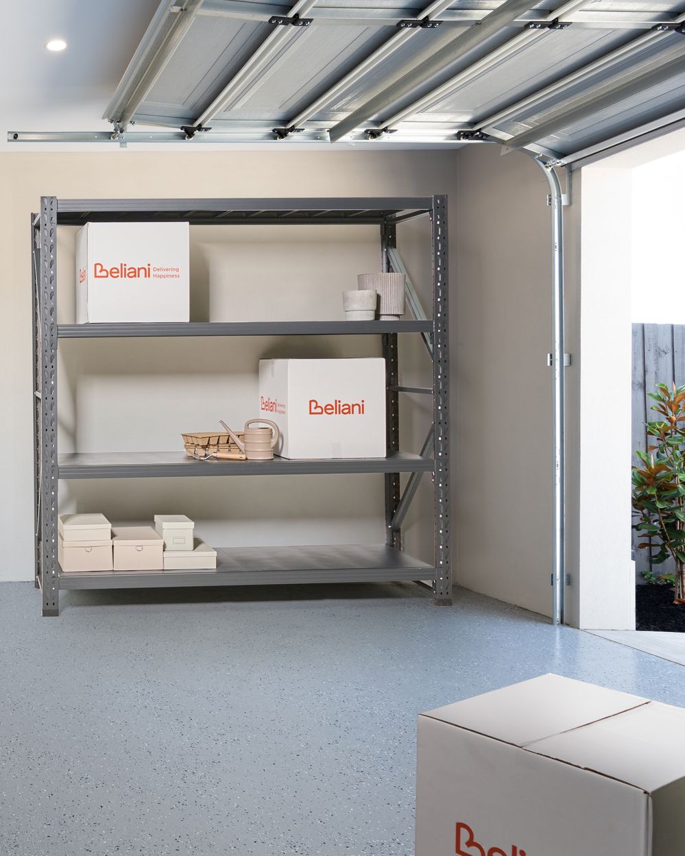 Estante de garagem FIUGGI 200 cm 200 cm Metal Preto