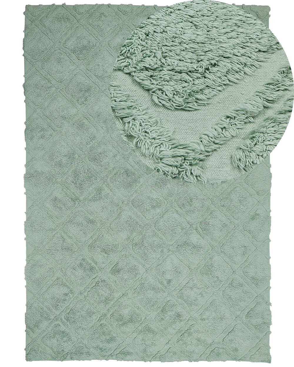 Alfombra HATAY Verde claro 160 x 230 cm Algodón