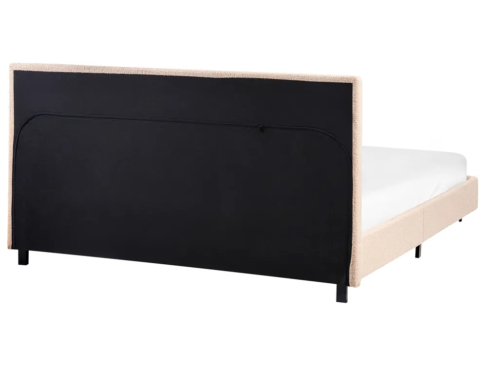 Łóżko Boucle ALBI 140 x 200 cm Beżowy_964377