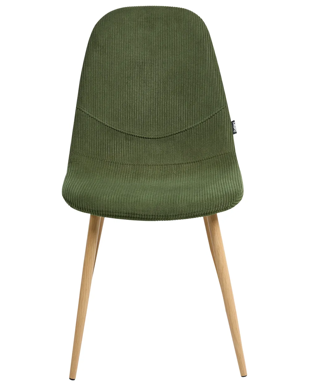 Set di 2 sedie da pranzo HILDEN Velluto a coste Verde_995204