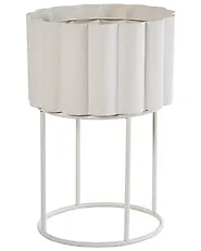 Elevated Plant Pot GANTIANELLA 30 cm Metal Pastel Pink_1188014