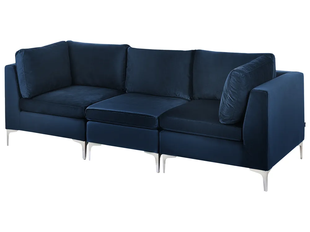 Divano modulare 3 posti EVJA Velluto Blu marino_859679
