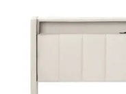 LED postel BEAULIEU Tkanina Béžová 160 x 200 cm s úložným prostorem s USB portem_993541