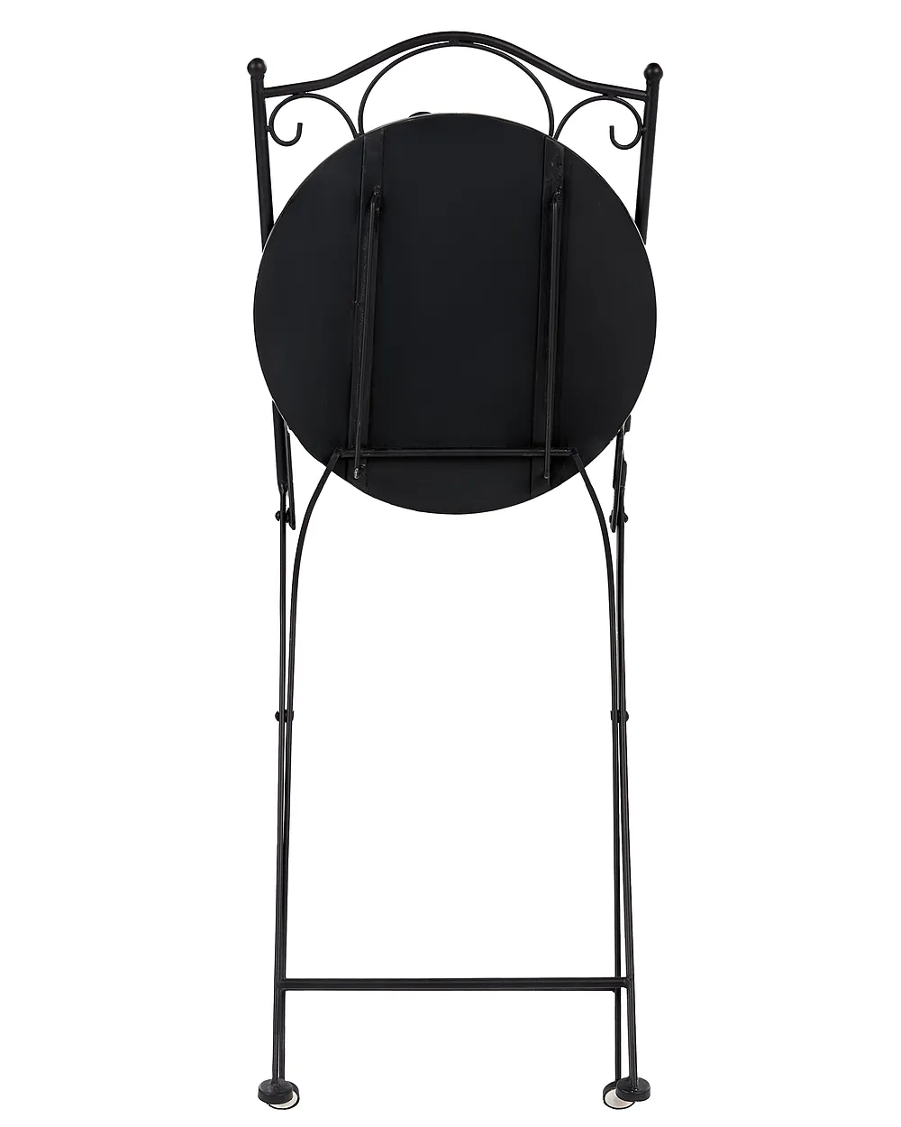 Set de 2 scaune de grădină SIROLO Pliabil Metal Alb/Albastru_1155655